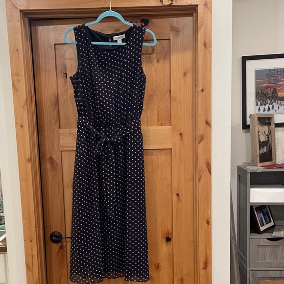 Coldwater Creek Dresses & Skirts - Coldwater Creek Black and White Polka Dot Midi Dress